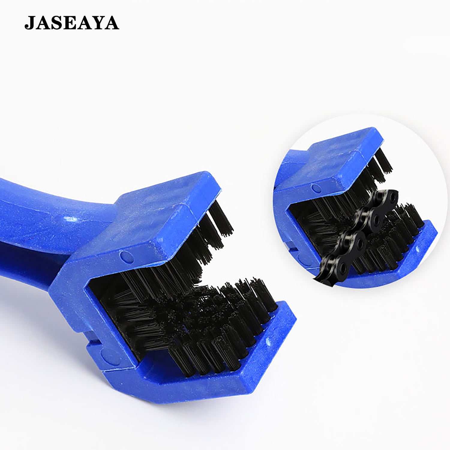 JASEAYA Bike Chain Cleaning Brush 2 Pack, Bicycle Chain Cleaner Tool, Cycling Gear Brush for Chains, Gears, Cassettes and Bike Parts