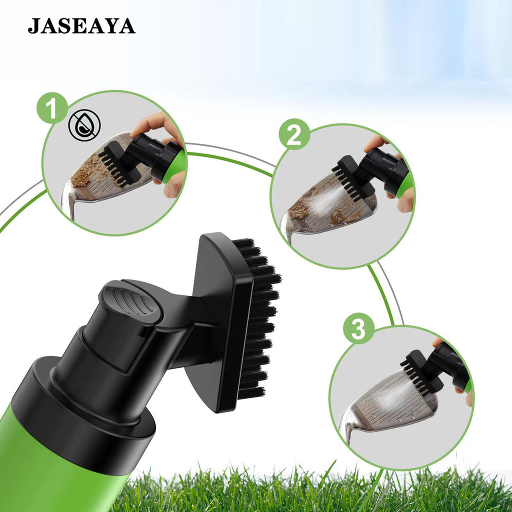 JASEAYA Golf Club Cleaning Brush with Water Spray, Press-to-Spray Golf Groove Cleaner, Portable Club Head Cleaner for Putters, Irons, Wedges and Golf Balls