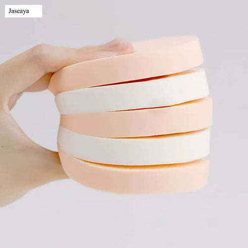 JASEAYA 6 Pcs Round Makeup Sponge Facial Powder Puff,Beauty Makeup Foundation Powder Puff -Uses for Dry and Wet 3.54" Diameter