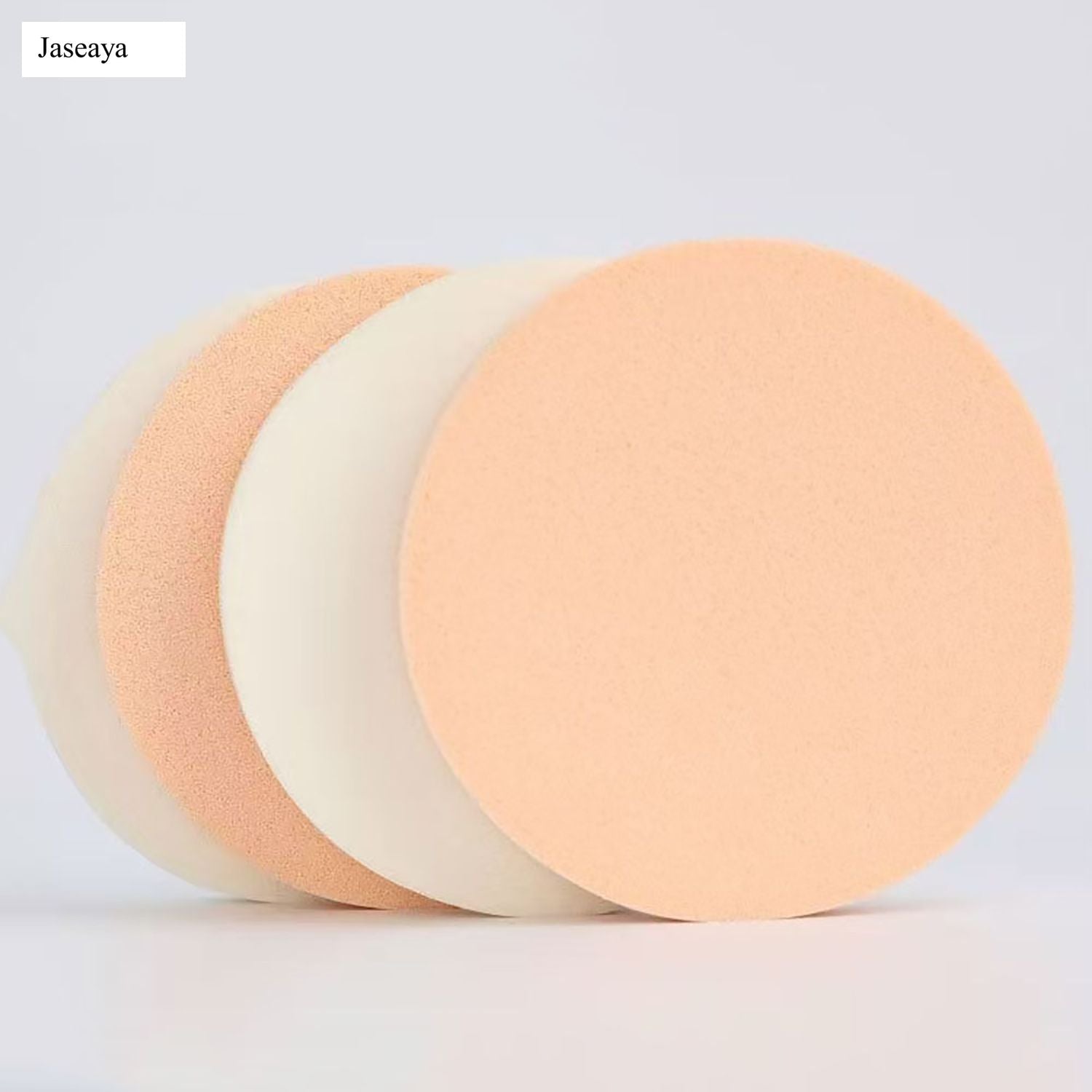 JASEAYA 6 Pcs Round Makeup Sponge Facial Powder Puff,Beauty Makeup Foundation Powder Puff -Uses for Dry and Wet 3.54" Diameter