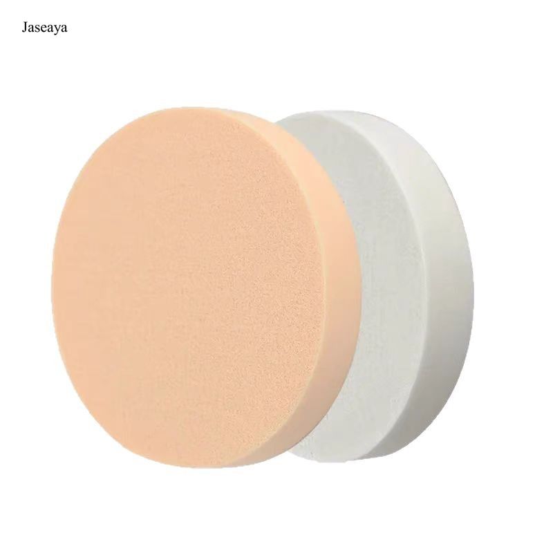 JASEAYA 6 Pcs Round Makeup Sponge Facial Powder Puff,Beauty Makeup Foundation Powder Puff -Uses for Dry and Wet 3.54" Diameter