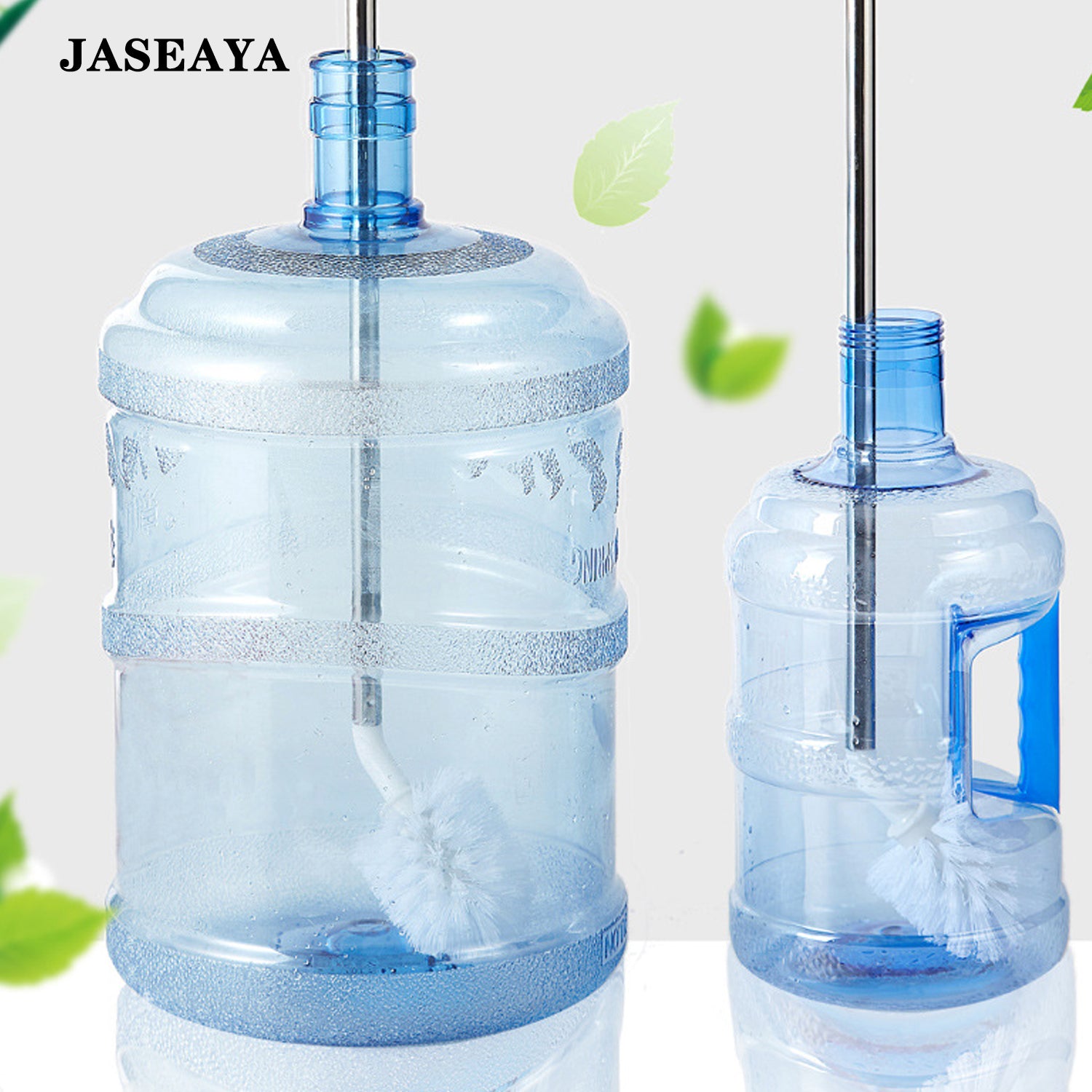 JASEAYA Bucket Cleaning Brush, Long Handle Stainless Steel Cleaning Brush, Multi-Purpose Scrub Brush