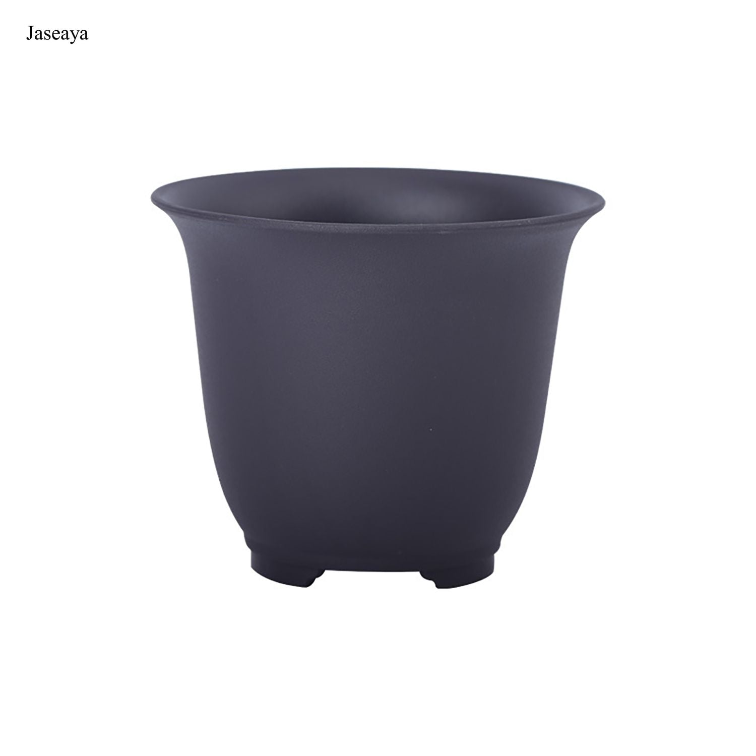 JASEAYA 5 Pack 10 Inch Plant Pots for Indoor Outdoor,Plastic Floor Planters with Drainage Holes,Lightweight Flower Pots for Home,Patio & Garden(Grey)