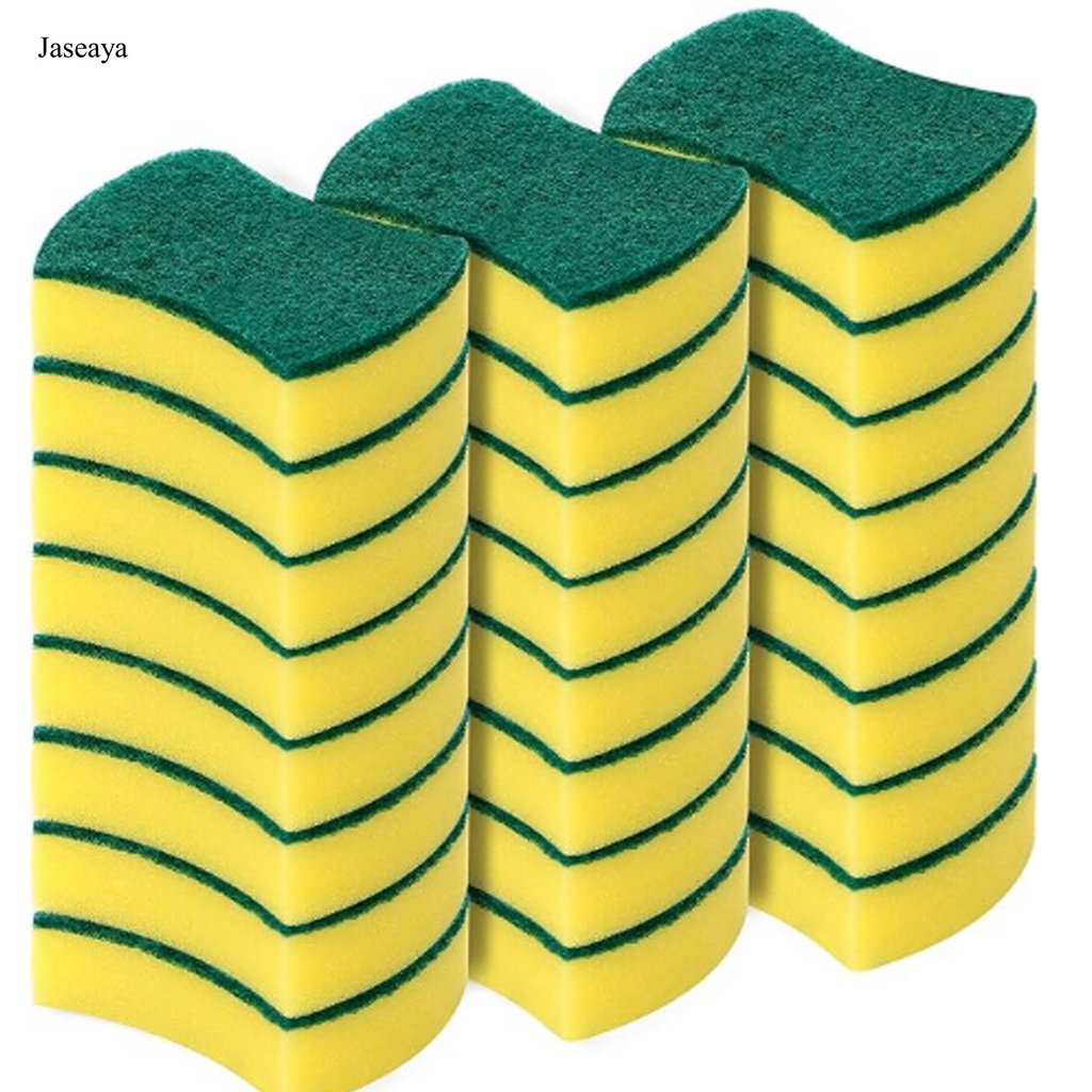 JASEAYA Kitchen Cleaning Sponges,24 Pack Eco Non-Scratch for Dish,Scrub Sponges