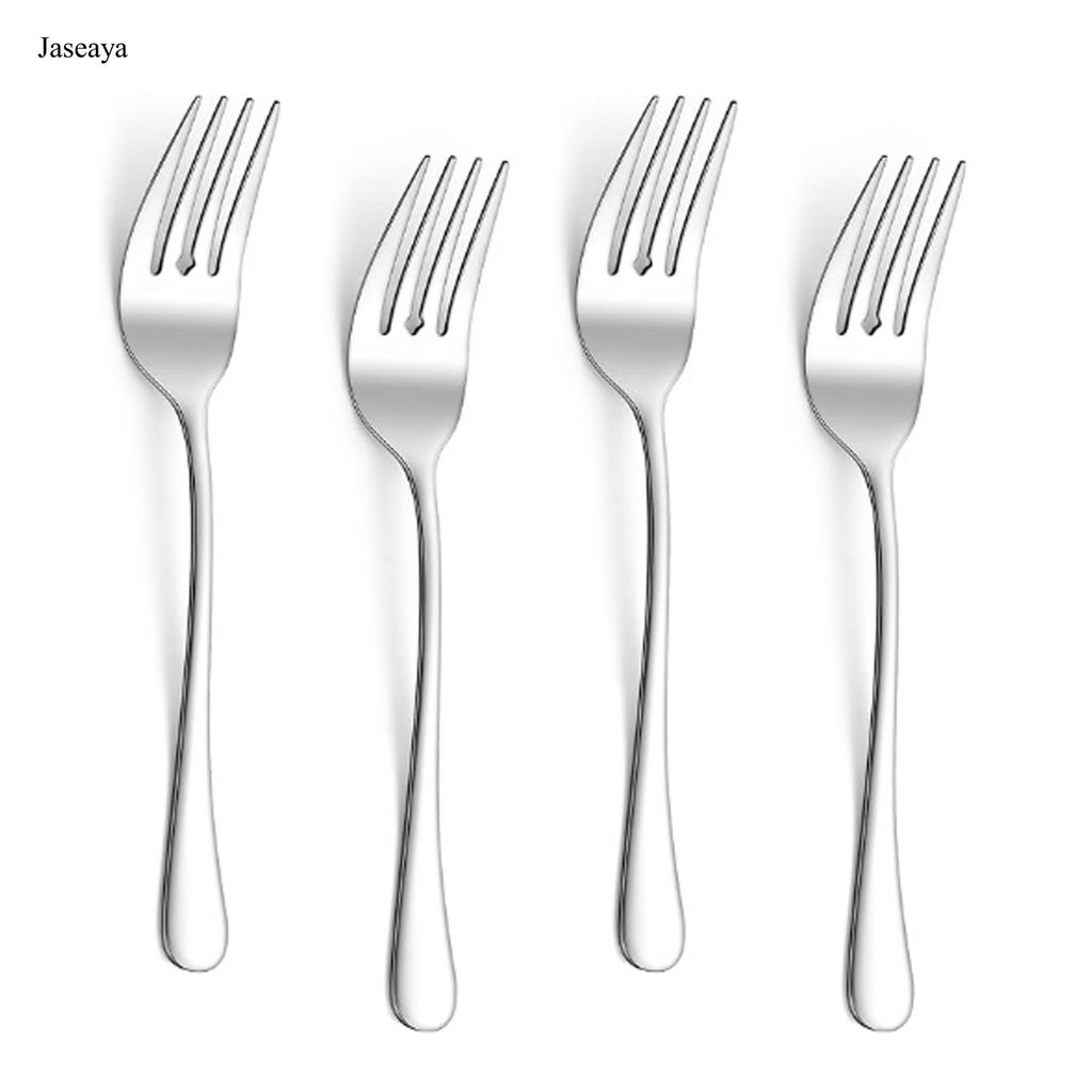 JASEAYA E-far Large Serving Forks Set of 4, 9.9 Inch Stainless Steel Serving Utensils Set, Big Buffet Forks for Party Catering Wedding Kitchen Restaurant, Dishwasher Safe