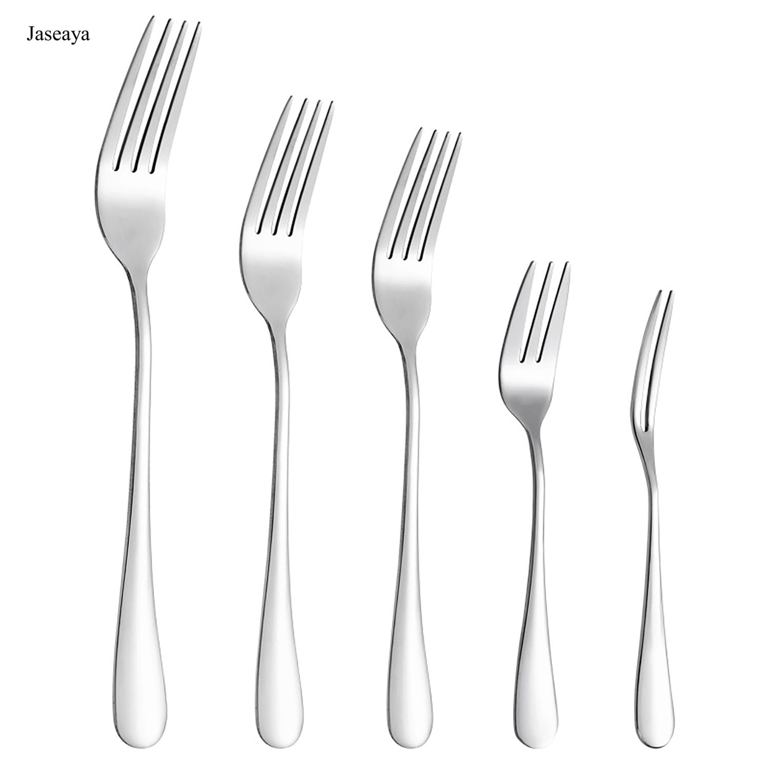 JASEAYA E-far Large Serving Forks Set of 4, 9.9 Inch Stainless Steel Serving Utensils Set, Big Buffet Forks for Party Catering Wedding Kitchen Restaurant, Dishwasher Safe