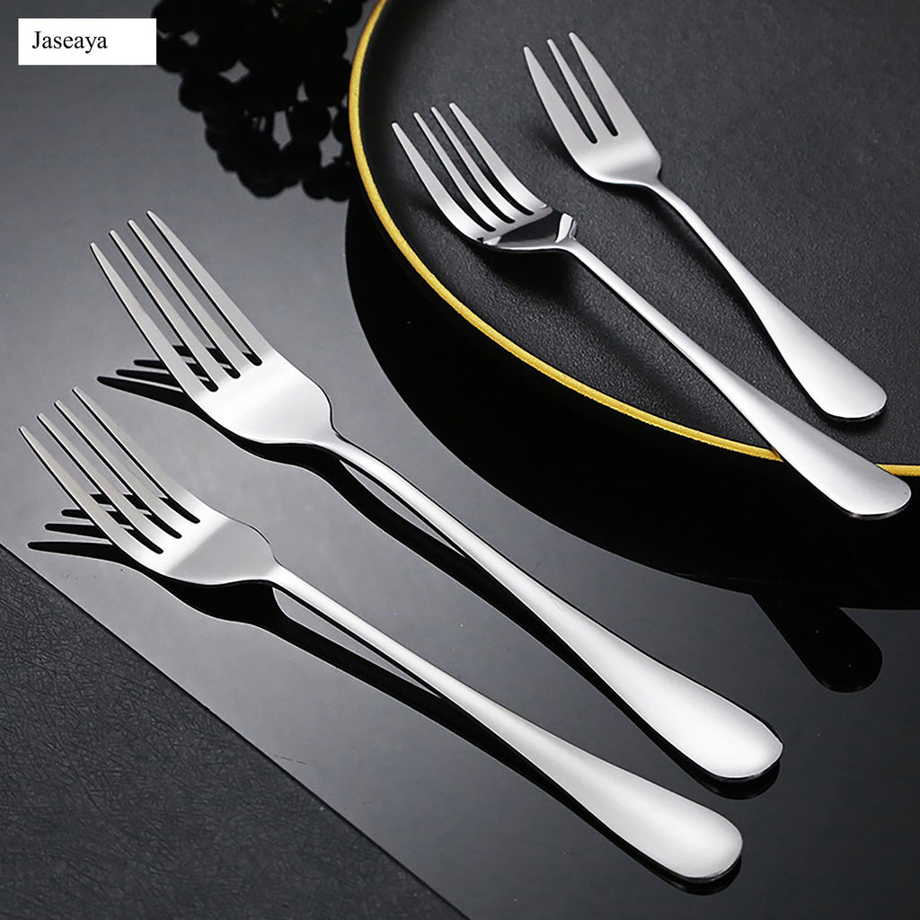 JASEAYA E-far Large Serving Forks Set of 4, 9.9 Inch Stainless Steel Serving Utensils Set, Big Buffet Forks for Party Catering Wedding Kitchen Restaurant, Dishwasher Safe