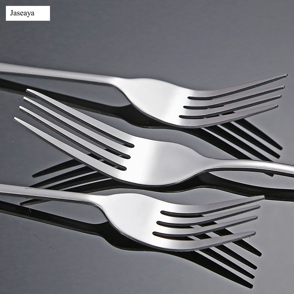 JASEAYA E-far Large Serving Forks Set of 4, 9.9 Inch Stainless Steel Serving Utensils Set, Big Buffet Forks for Party Catering Wedding Kitchen Restaurant, Dishwasher Safe