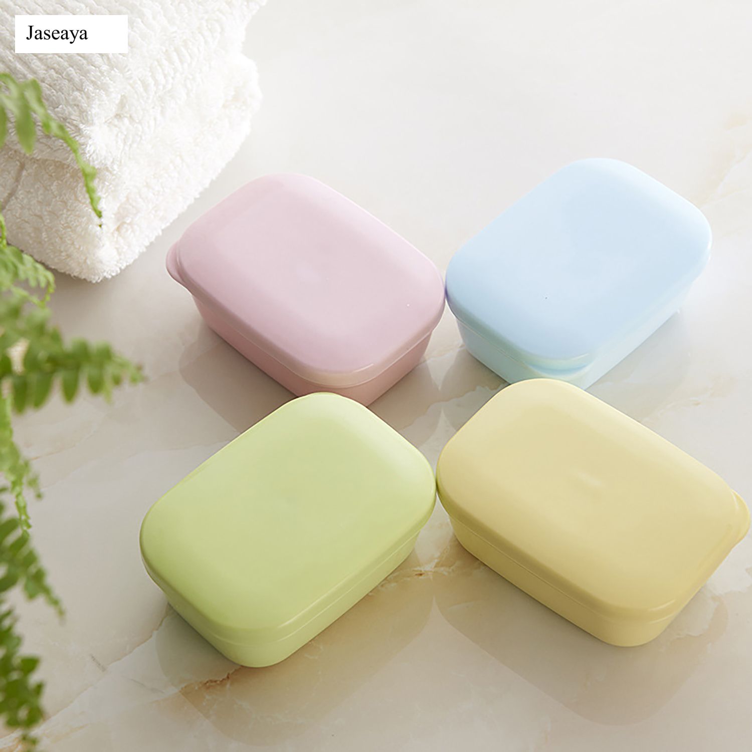 JASEAYA 3 Pack Travel Soap Case Leakproof, Portable Travel Bar Soap Holder Container with Lid for Camping, Gym, Multicolor