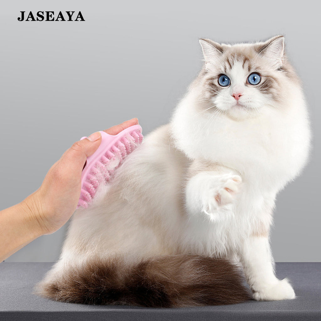 JASEAYA Pet Bath Brush, Soft Silicone Dog and Cat Massage Brush, Pet Grooming Brush for Bathing, Shampoo Cleaning and Shedding