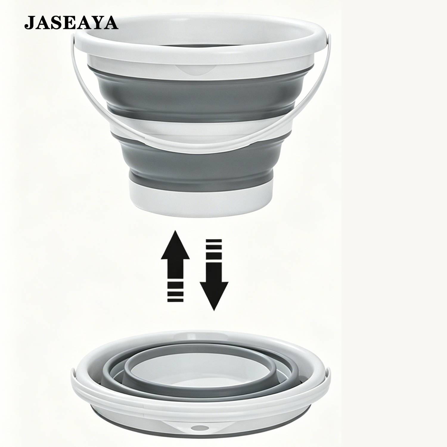 JASEAYA Collapsible Bucket, Large Capacity Foldable Water Bucket with Handle, Portable Camping Bucket for Outdoor Travel, Picnic, Fishing and Home Use