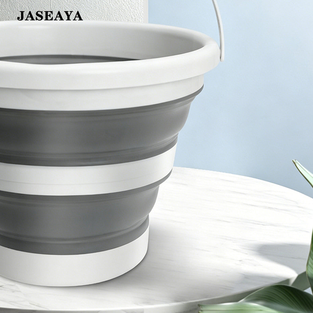 JASEAYA Collapsible Bucket, Large Capacity Foldable Water Bucket with Handle, Portable Camping Bucket for Outdoor Travel, Picnic, Fishing and Home Use