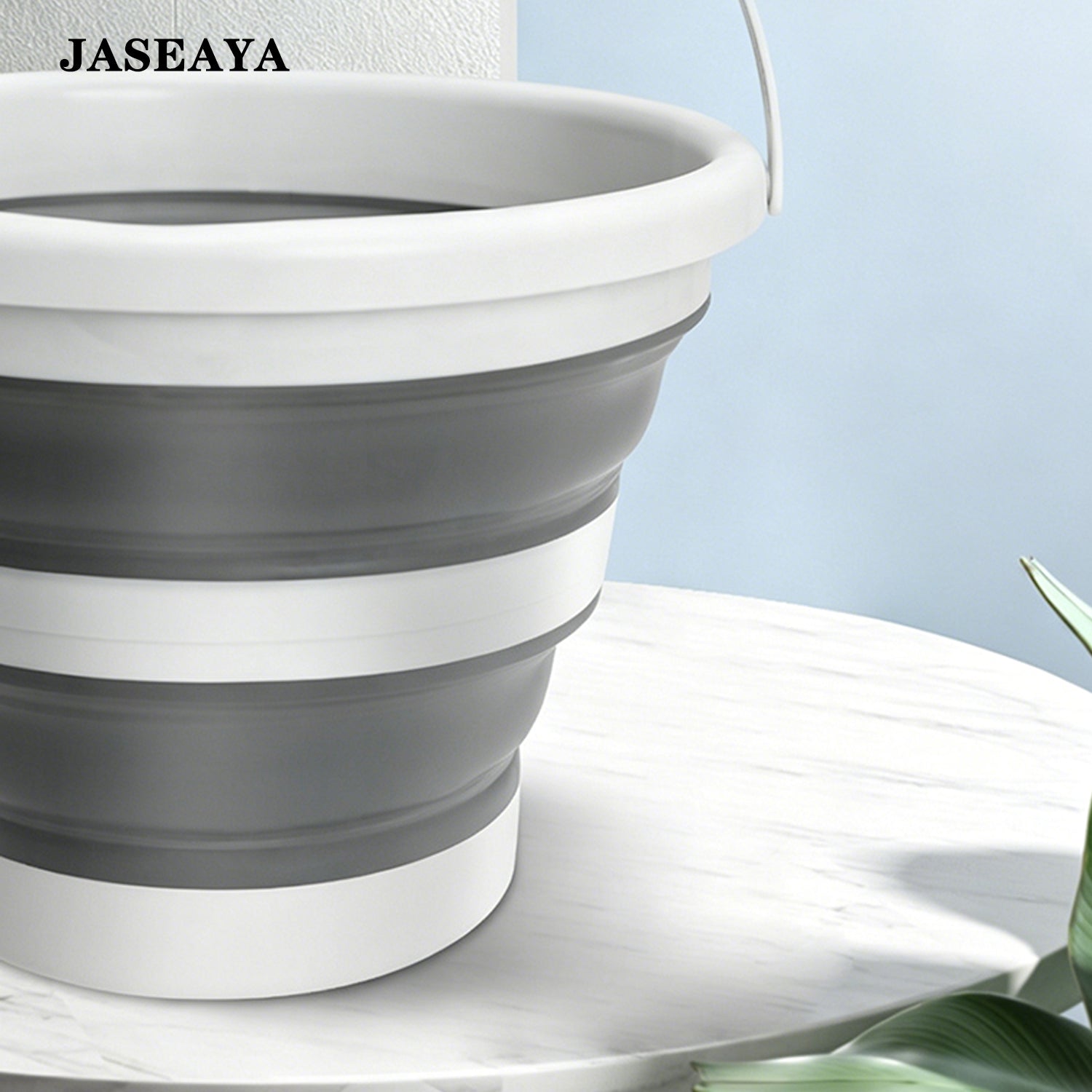 JASEAYA Collapsible Bucket, Large Capacity Foldable Water Bucket with Handle, Portable Camping Bucket for Outdoor Travel, Picnic, Fishing and Home Use