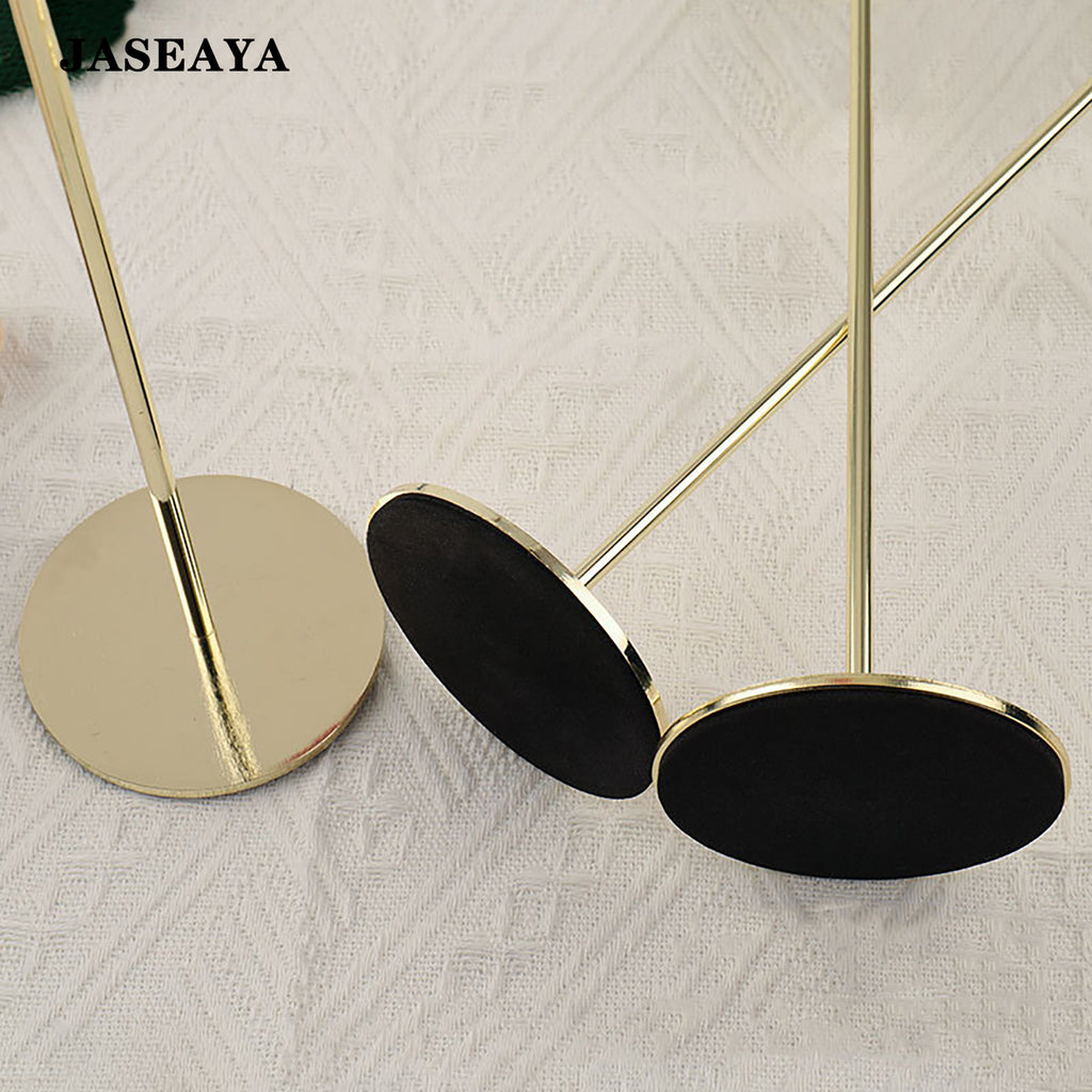 JASEAYA Candle Holders Set of 3, Wrought Iron Candlestick Holders, European Style Metal Candle Stands for Dining Table, Wedding and Home Decor