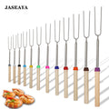 JASEAYA Stainless steel telescopic barbecue fork and hot dog fork
