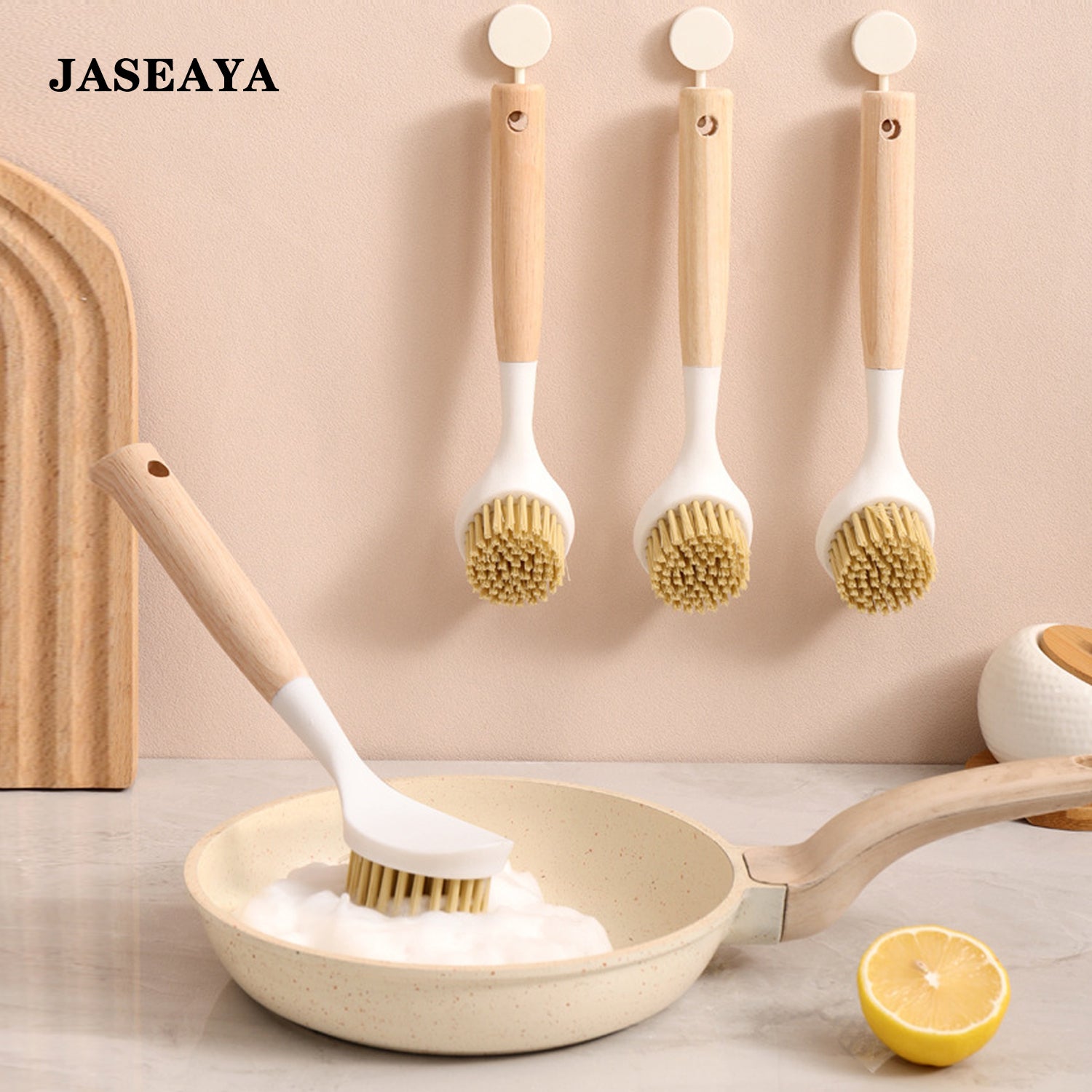 JASEAYA Dishwashing brush, pot scrubbing brush, cleaning brush