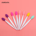 JASEAYA 48 Pack Lip Scrub Brush, Silicone Double Sided Lip Exfoliator Brush for Men Women Lip Lightening for Dark Lips - 6 Colors