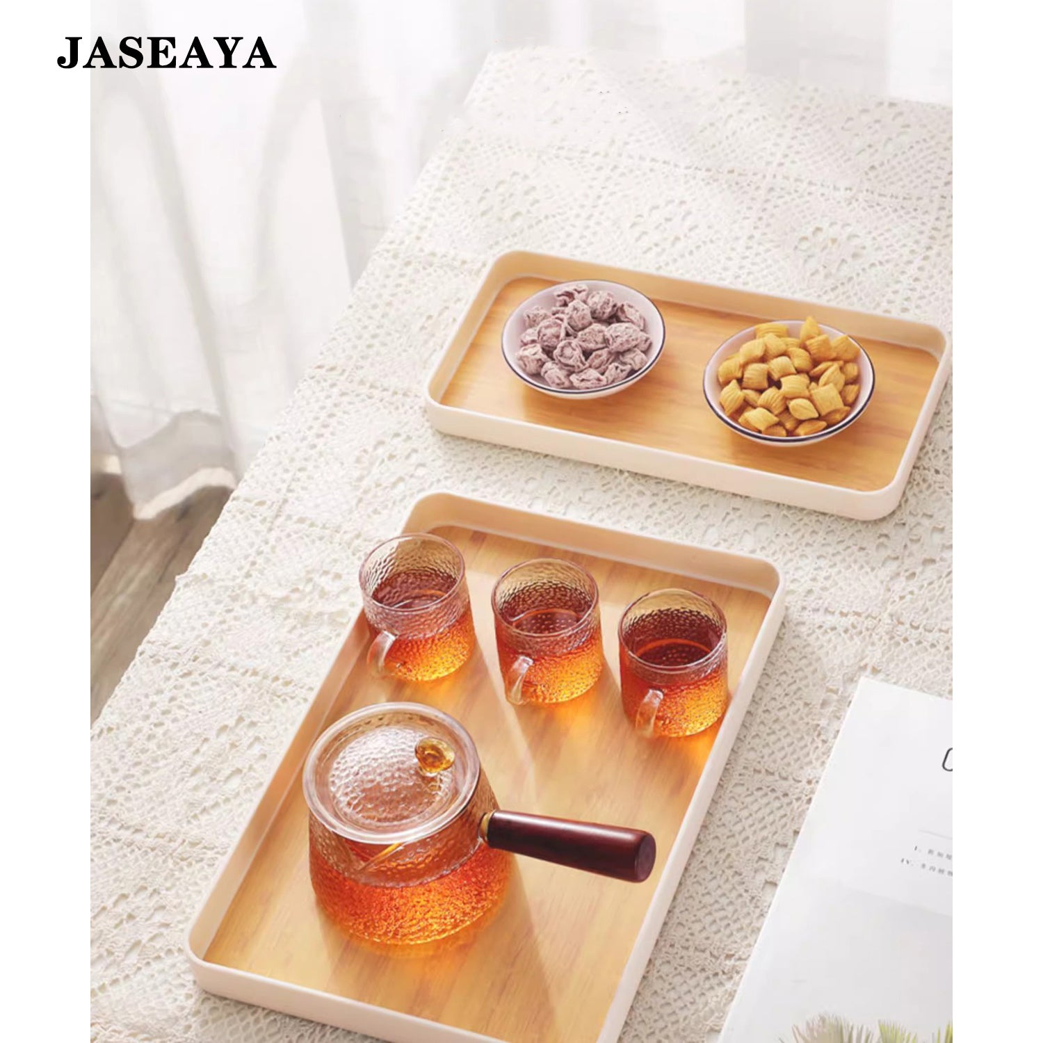 JASEAYA Home breakfast tray, plate, fruit plate, tea tray
