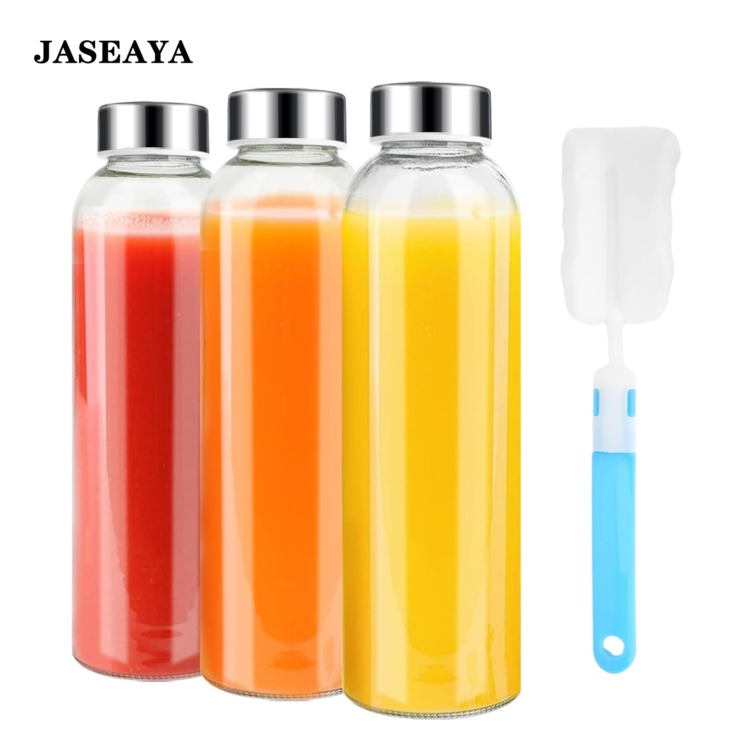 JASEAYA Beverage bottles, juice glass bottles