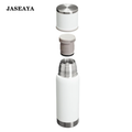 JASEAYA Adventure-To-Go Vacuum Bottle 17 oz | Wide Mouth with Leakproof Cup Lid | Keep Drinks Hot or Cold | Packable for Travel | Insulated Stainless Steel TherThermal Bottle os | BPA-Free | Frost