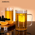 JASEAYA Acrylic Beer Mug, 500ml Clear Plastic Beer Stein with Handle, Thickened Transparent Draft Beer Cup