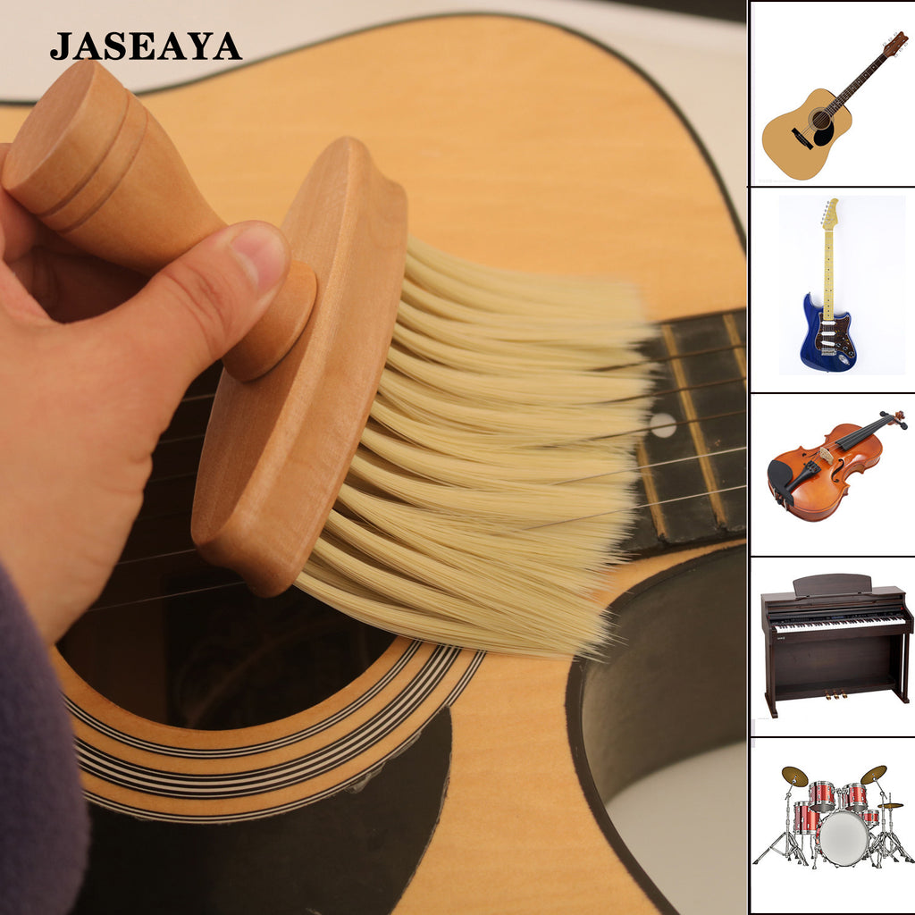 JASEAYA Musical Instrument Cleaning Brush, Soft Guitar Care Dust Brush, Non-Scratch Cleaning Tool for Guitar, Piano, Drum Set, Ukulele and Violin