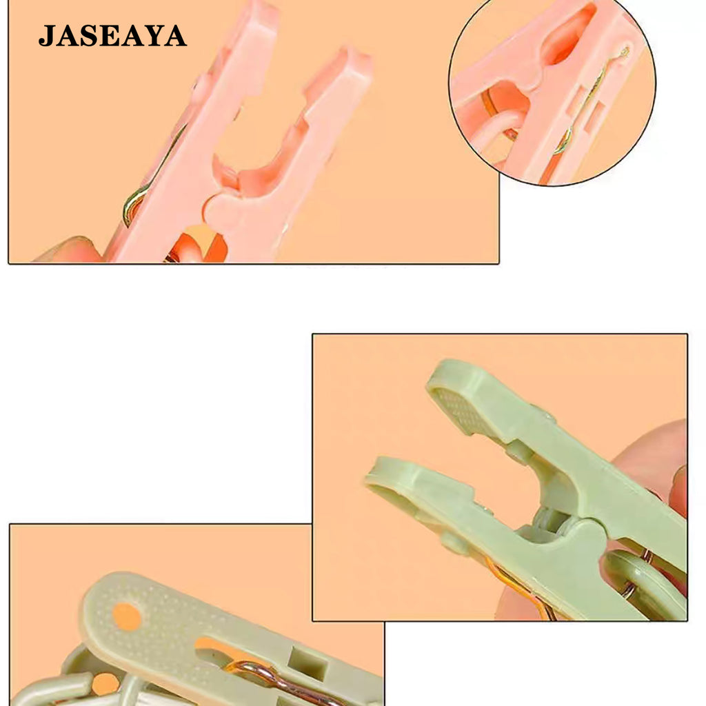 JASEAYA Plastic Clothespins 20 Pack, Multi-Purpose Laundry Clips and Sock Clips for Drying Clothes, Socks, Towels and Home Laundry Use