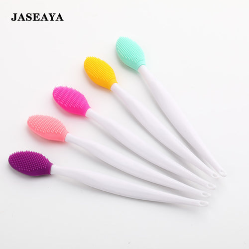 JASEAYA 48 Pack Lip Scrub Brush, Silicone Double Sided Lip Exfoliator Brush for Men Women Lip Lightening for Dark Lips - 6 Colors