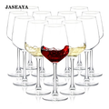 JASEAYA Wine Glasses Set of 12, 12oz Clear Red/White Wine Cup, Long Stem Wine Glasses for Party, Wedding and Home