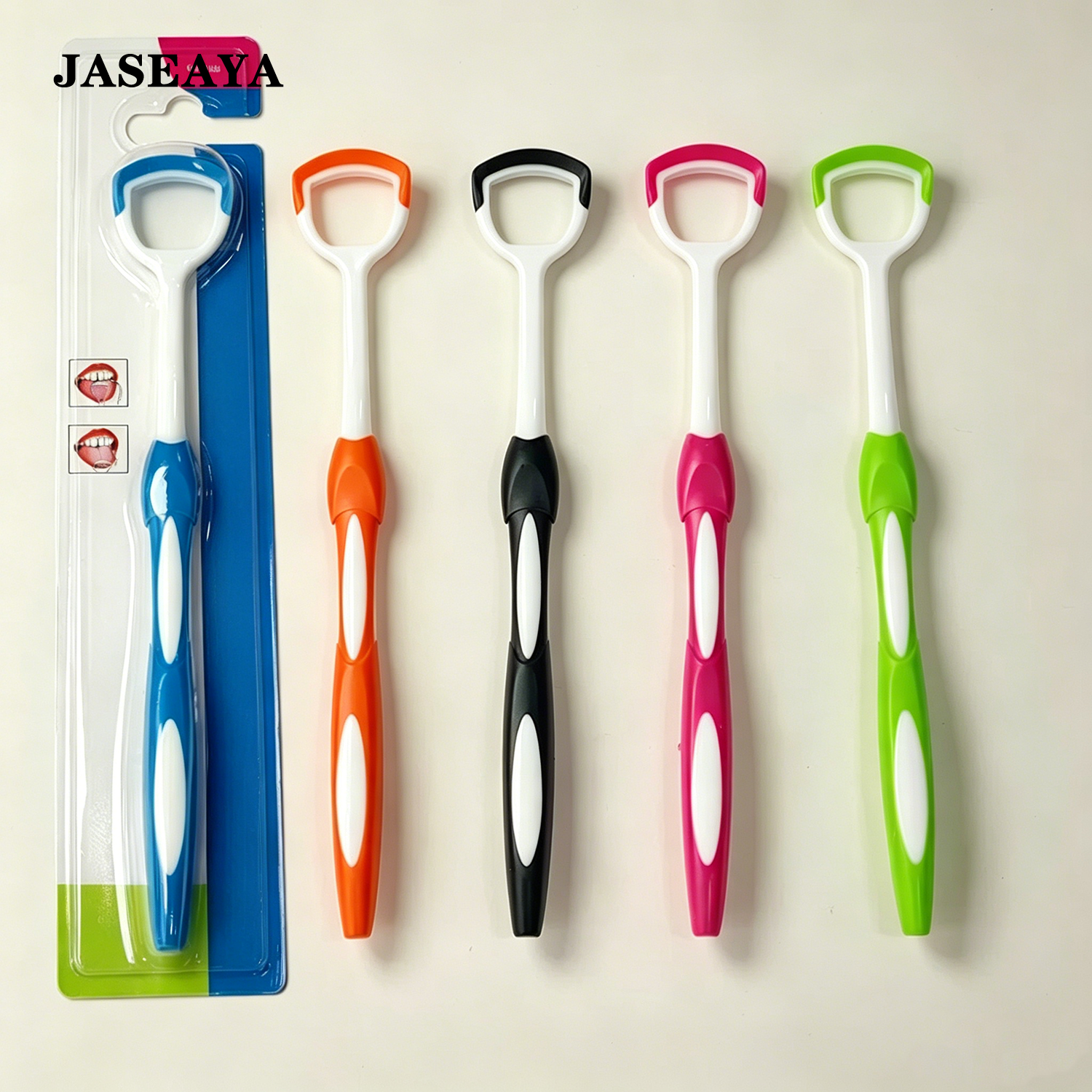 JASEAYA Tongue Brush, Tongue Scraper, Tongue Cleaner, Tongue Scraper Brush, Tongue Cleaner Brush, Tongue Brushes Helps Fight Bad Breath,5 Pack