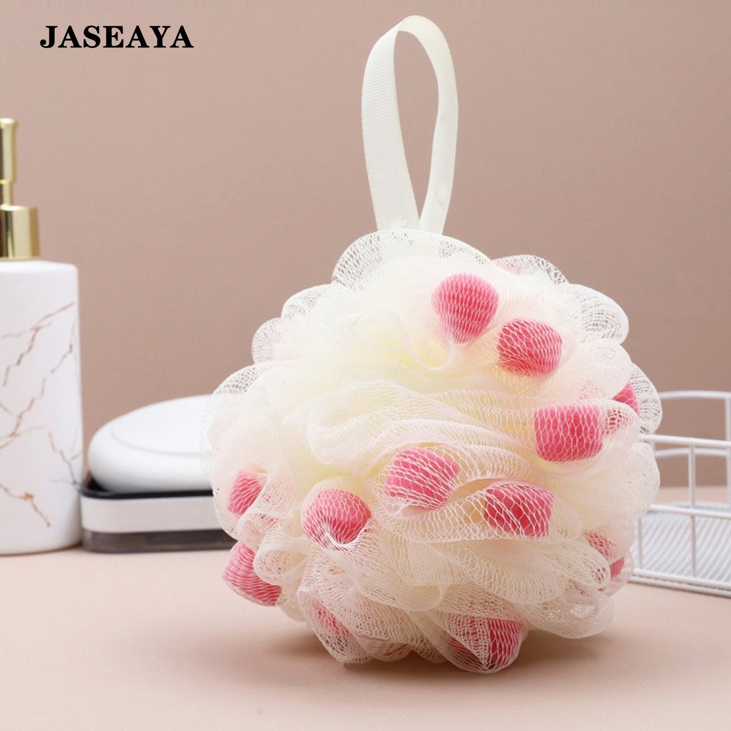 JASEAYA Mesh bath sponge suitable for body scrubbers and exfoliators