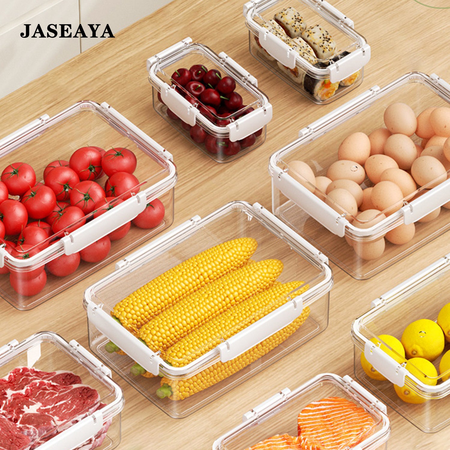 JASEAYA Household sealed refrigerator containers for fruits and vegetables