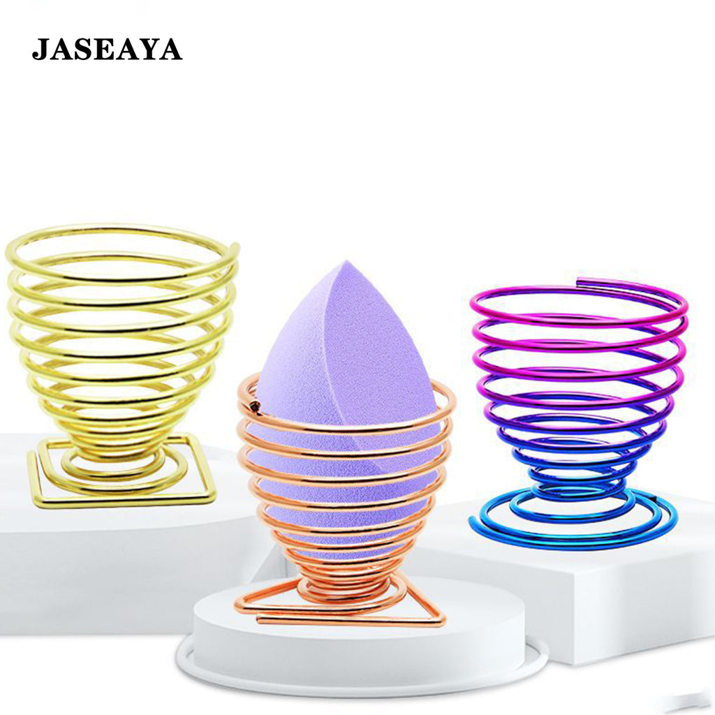 JASEAYA Beauty Sponge Blender Holder,(2 Pack Rose Gold) Makeup Sponge Drying Stand Storage Egg Powder Puff Display Stand