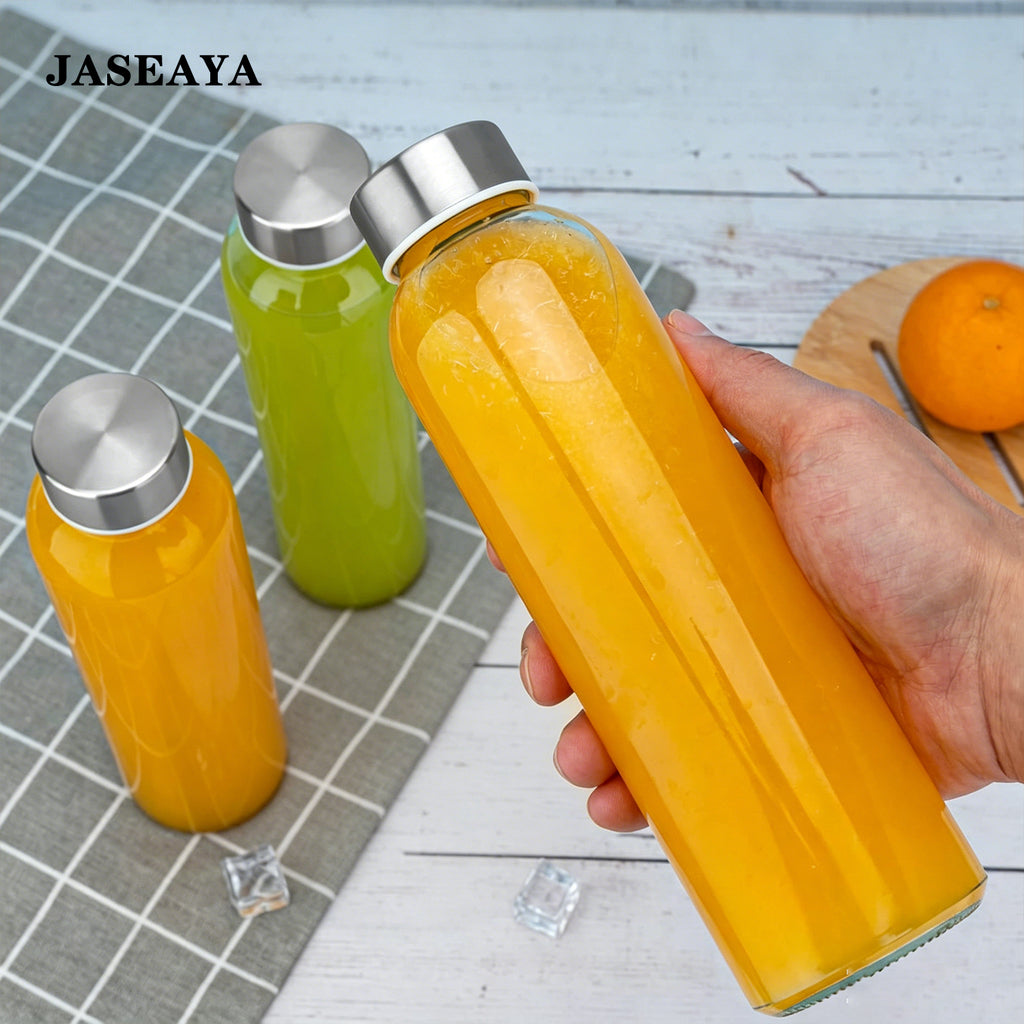 JASEAYA Beverage bottles, juice glass bottles