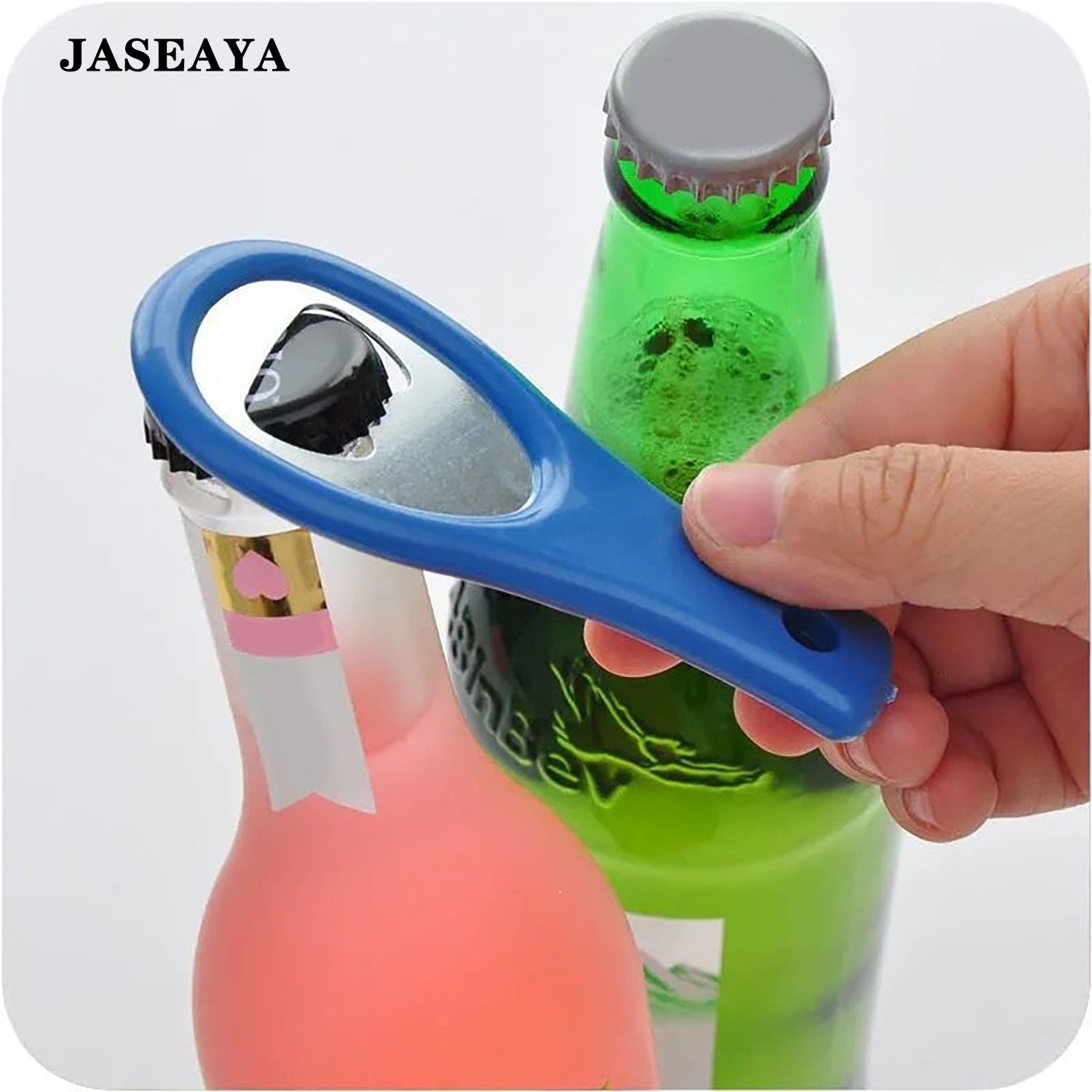 JASEAYA Magnetic Bottle Opener 4 Pack, Refrigerator Magnet Beer Bottle Opener, Creative Fridge Beverage Opener