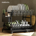 JASEAYA kitchen storage rack, dish rack, multi-functional household dish rack, chopsticks, knife, cutting board, and water cup organizer, available in two colors