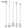 JASEAYA 5Pcs Long-Handled Stirring Spoon - Beverage Preparation Tool - Thoroughly stirs the bottom of drinks, mixes and easily layers beverages, features a threaded handle, suitable for all types of beverage preparation