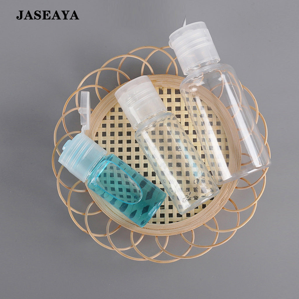 JASEAYA Travel Bottles 6 Pack, Clear Flip Cap Refillable Bottles, Portable Empty Toiletry Containers
