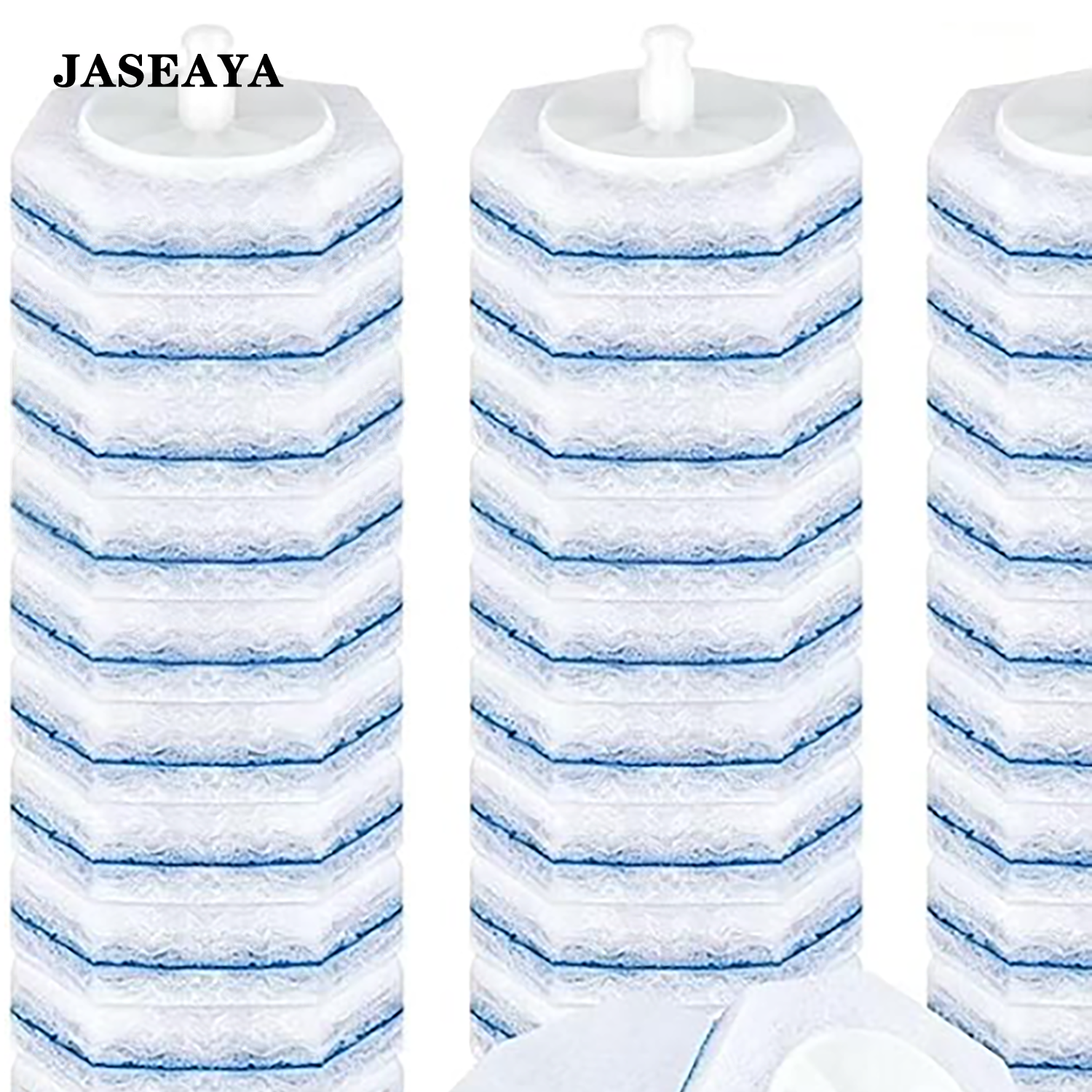 JASEAYA 30pcs Toilet Cleaner Refill Pads for Clorox Wand, Upgrade 3-Layer Toilet Scrubber Refills, Premium toilet of wand refills, Won't Fall Apart, Safe On Porcelain