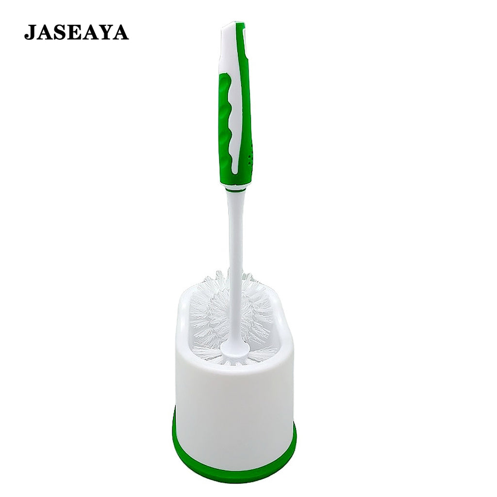 JASEAYA Under-Rim Toilet Bowl Brush with Corner Storage Caddy, 16 x 5 x 5.5 in