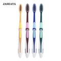 JASEAYA Extra Clean Toothbrush, Medium Toothbrush for Adults, 6 Pack