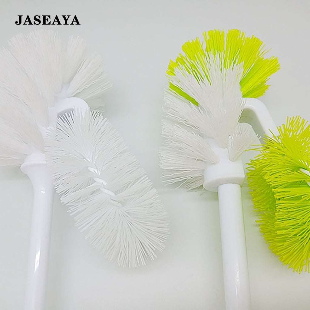 JASEAYA Under-Rim Toilet Bowl Brush with Corner Storage Caddy, 16 x 5 x 5.5 in