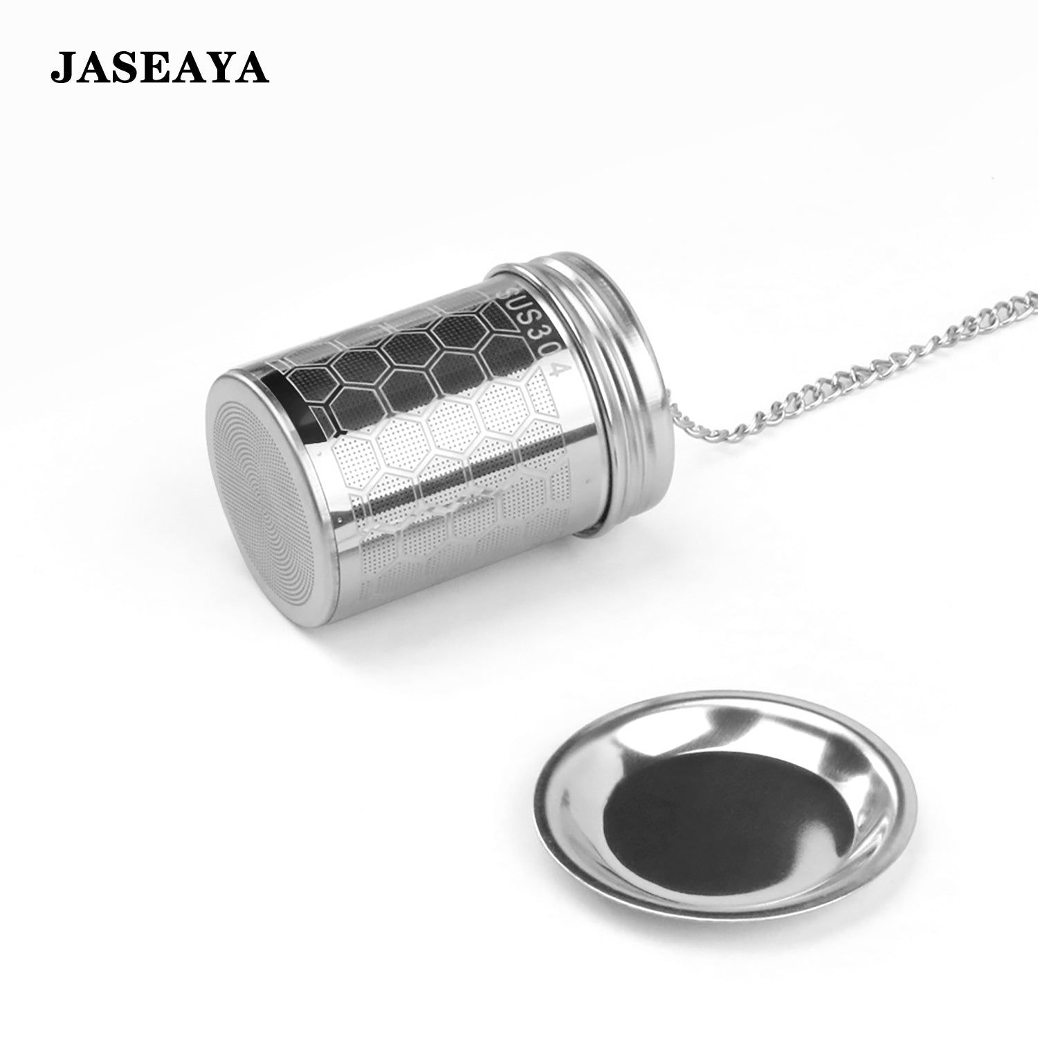 JASEAYA Tea Strainers for Loose Tea, Extra Fine Mesh Tea Infuser, 304 Stainless Steel & Updated Slim Threaded Lid, Loose Leaf Tea Steeper for Black Tea, Rooibos, etc