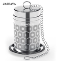 JASEAYA Tea Strainers for Loose Tea, Extra Fine Mesh Tea Infuser, 304 Stainless Steel & Updated Slim Threaded Lid, Loose Leaf Tea Steeper for Black Tea, Rooibos, etc