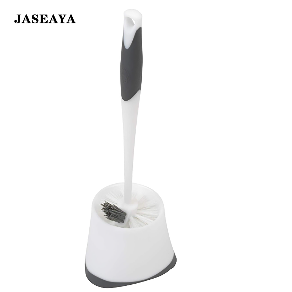 JASEAYA Under-Rim Toilet Bowl Brush with Corner Storage Caddy, 16 x 5 x 5.5 in
